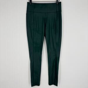 Athleta Delancey Gleam Tight Green Legging Pockets Stretch Medium